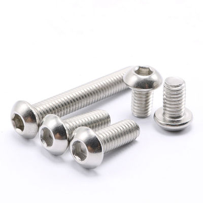Acero inoxidable ISO A2 Enchufe hexagonal Allen cabeza de botón perno Ss304 ISO7380 perno 100% Prueba QC