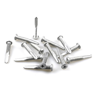 Acero inoxidable de acabado plano Acero carbono Scm435 Ruspert Tek Bi Metal Wafer Head Cruce Driver Perforación de tornillo