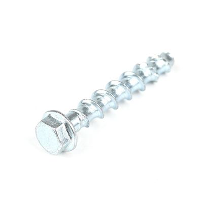 HEX Flange de hormigón de tornillo de anclaje perno de acero al carbono blanco zincado para trabajo pesado
