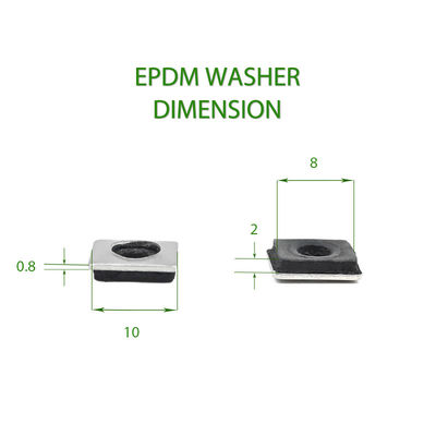 Lavadora de acero inoxidable 304 con juntas cuadradas de caucho y material EPDM impermeable
