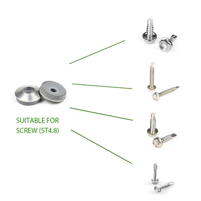 Lavadora de sellado de juntas de goma de acero EPDM para tornillo de perforación de cabeza hexagonal soporte personalizado