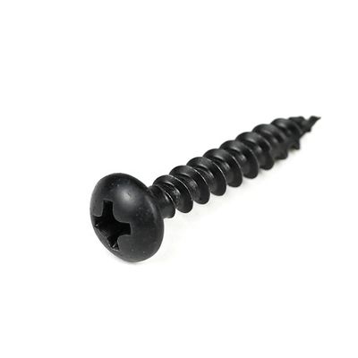 Aplicaciones eléctricas 16 mm de color negro redondo Phillips tornillo de cartón de viruta con diseño Harden