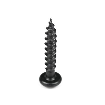 Aplicaciones eléctricas 16 mm de color negro redondo Phillips tornillo de cartón de viruta con diseño Harden