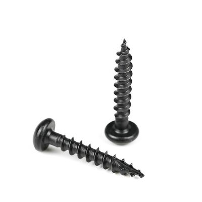 Cabeza de panela redonda Phillips de madera de cartón negro tornillos de acero inoxidable de auto-tapping decking tornillos de pago T / T