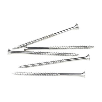 Estándar ISO de 3 pulgadas Phillips Chipboard de cabeza plana antiderrapante para cubiertas