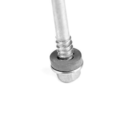 HEX 5.5x243mm de acero inoxidable 410 tornillos de auto-perforación con lavadora EPDM doble hilo de 7 puntos