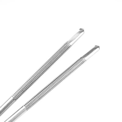 HEX 5.5x243mm de acero inoxidable 410 tornillos de auto-perforación con lavadora EPDM doble hilo de 7 puntos