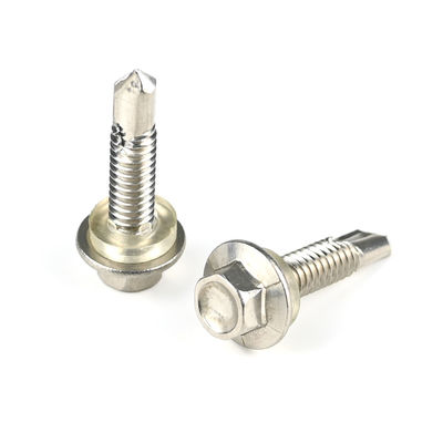 Raspert Ss304 de acero inoxidable Hex cabeza de lavadora tornillo de auto-perforación con lavadora de PVC para fijación solar