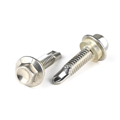 Raspert Ss304 de acero inoxidable Hex cabeza de lavadora tornillo de auto-perforación con lavadora de PVC para fijación solar