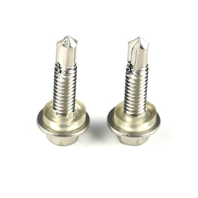Raspert Ss304 de acero inoxidable Hex cabeza de lavadora tornillo de auto-perforación con lavadora de PVC para fijación solar