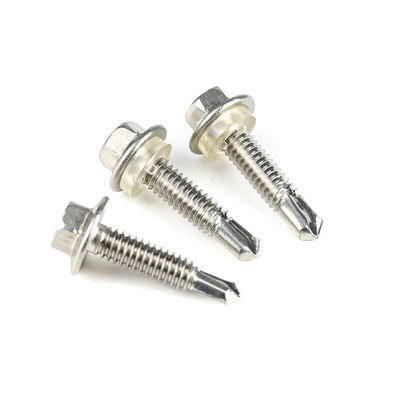 Raspert Ss304 de acero inoxidable Hex cabeza de lavadora tornillo de auto-perforación con lavadora de PVC para fijación solar