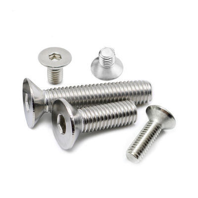 DIN7991 A2-70 Plano Contador sumergido Ss304 Enchufe hexagonal con rosca completa Cerrojo M8 M10