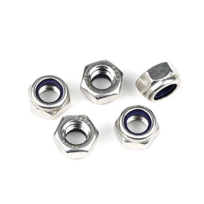 316 Acero inoxidable M8 autobloqueador Hex Nylock para la industria automotriz
