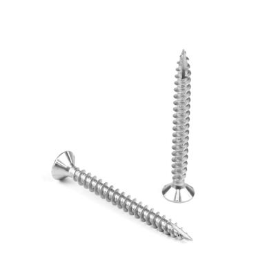 Pozidriv tornillo de madera con cabeza plana para construcción de madera de acero inoxidable 316