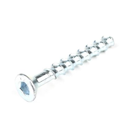 Encaje hexagonal con zinc contrafundido cabeza de anclaje tornillos de hormigón M10 125mm anclaje de trabajo pesado