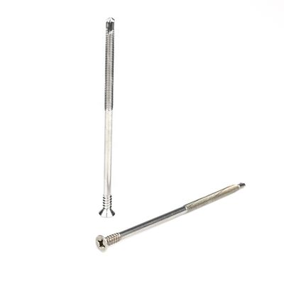 Tornos Tek de 125 mm con rosca parcial con cabeza plana Phillips Tornos de perforación para camas planas