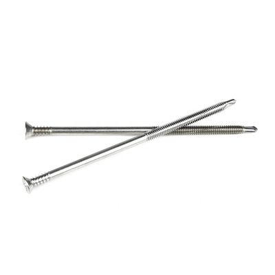 Tornos Tek de 125 mm con rosca parcial con cabeza plana Phillips Tornos de perforación para camas planas