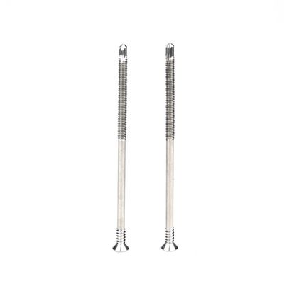 Tornos Tek de 125 mm con rosca parcial con cabeza plana Phillips Tornos de perforación para camas planas