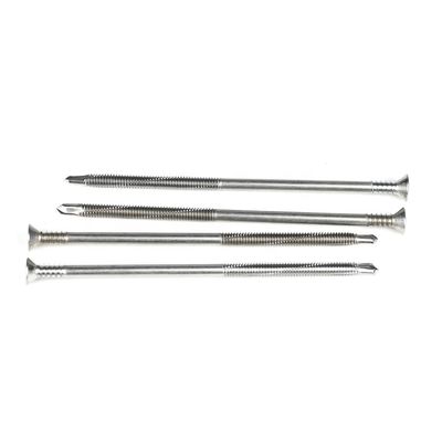 Tornos Tek de 125 mm con rosca parcial con cabeza plana Phillips Tornos de perforación para camas planas