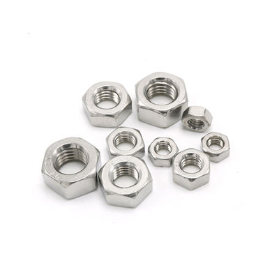 100% QC probado DIN934 Hex Nut A2 70 de acero inoxidable 304 Nut M2-M30 para personalizar