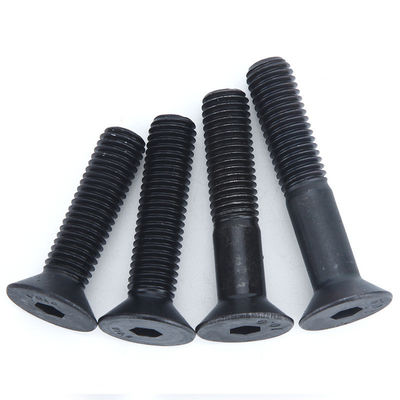 Acero al carbono DIN7991 M5 Óxido negro de enchufe plano hexadecimal 12.9 contra cabeza sumergida hexágono