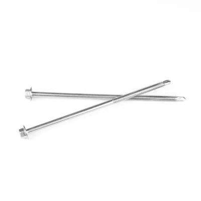 Material de acero Hexagón cabeza de auto perforación tornillo 5.5x140mm para la construcción de aislamiento