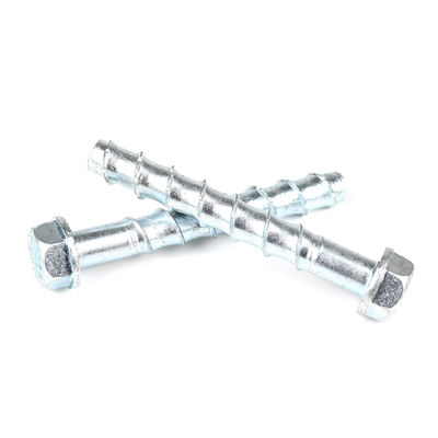 100 mm M16 de acero al carbono zincado HEX cabeza de hormigón tornillo para el 100% de prueba QC