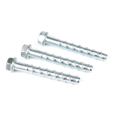 100 mm M16 de acero al carbono zincado HEX cabeza de hormigón tornillo para el 100% de prueba QC