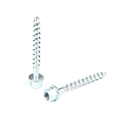 HEX Flange zincado roscado rod de anclaje tornillo 6/10x75mm para y anclaje duradero