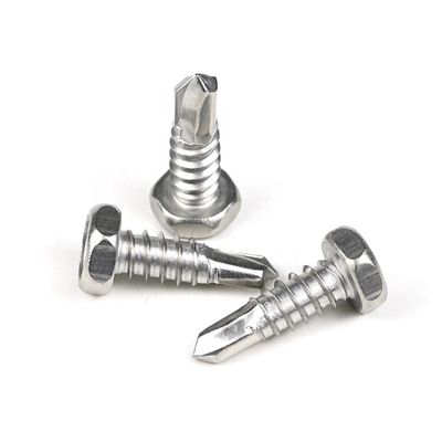 Cerro para perforación automática con cabeza hexadecimal de acero inoxidable para una instalación rápida y fácil