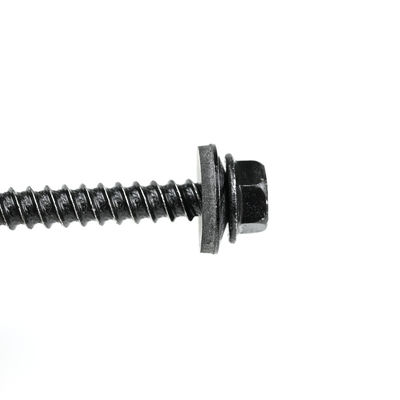 Raspert negro revestido de acero inoxidable Hex Flange Head Tornos de pared seca con lavadora Epdm