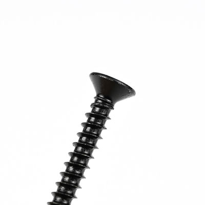 Zinc de acero inoxidable negro cuadrado contrafundido tornillos de madera de cabeza plana