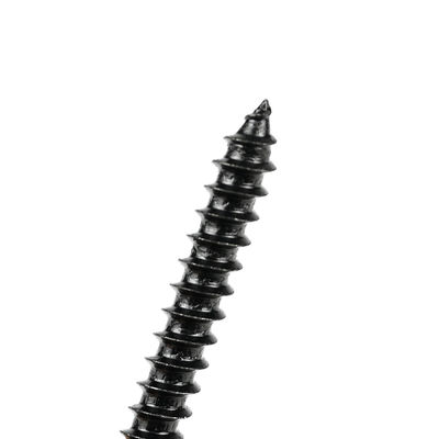 Zinc de acero inoxidable negro cuadrado contrafundido tornillos de madera de cabeza plana