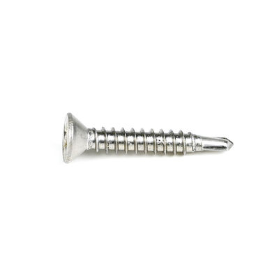 Tornos de perforación automática de cabeza plana de acero Phillips Cross Recess Countersunk para fijación de metales