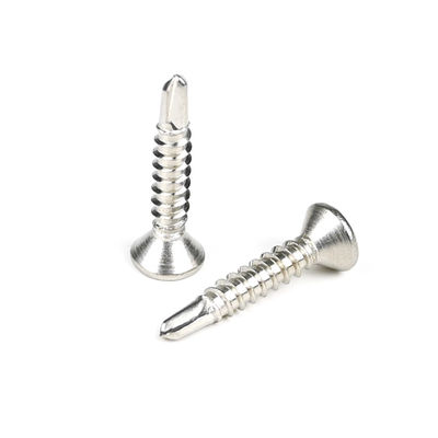 Tornos de perforación automática de cabeza plana de acero Phillips Cross Recess Countersunk para fijación de metales