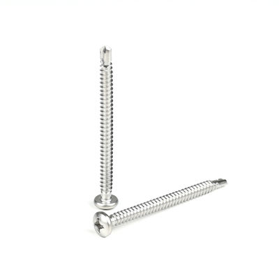 Zinc Finish Phillips Cross Recess Pan Head de acero inoxidable para perforación automática