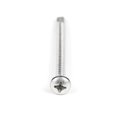 Zinc Finish Phillips Cross Recess Pan Head de acero inoxidable para perforación automática