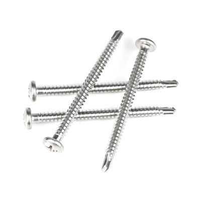 Zinc Finish Phillips Cross Recess Pan Head de acero inoxidable para perforación automática