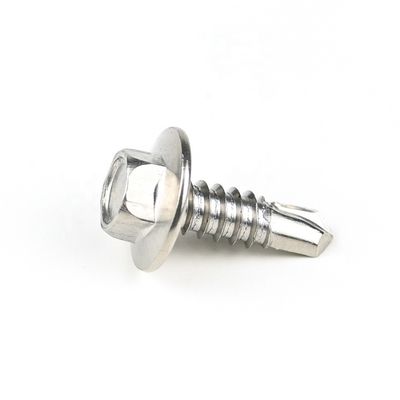 Prueba 100% de calidad de la cabeza de la oblea de acero inoxidable cinco ángulos de la brida de auto-perforación tornillos de seguridad