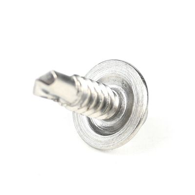 Prueba 100% de calidad de la cabeza de la oblea de acero inoxidable cinco ángulos de la brida de auto-perforación tornillos de seguridad