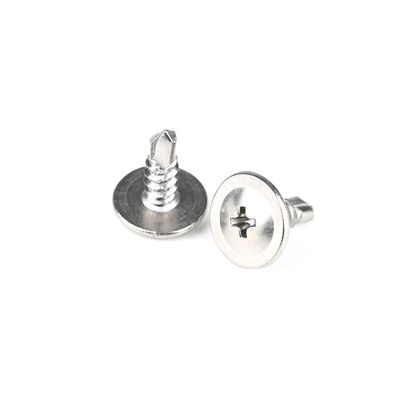 Cabeza de oblea de acero inoxidable métrica Phillips tornillos de auto-perforación Ss410 Parafusos para metal