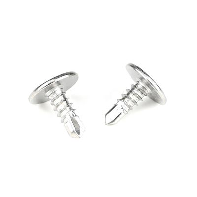 Cabeza de oblea de acero inoxidable métrica Phillips tornillos de auto-perforación Ss410 Parafusos para metal