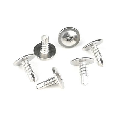 Cabeza de oblea de acero inoxidable métrica Phillips tornillos de auto-perforación Ss410 Parafusos para metal