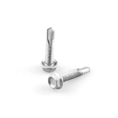 Metric A2 cabeza hexadecimal tornillos de auto-perforación sujetadores para el exterior resistente a la oxidación St4.8x25