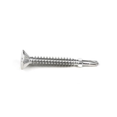 Técnica métrica DIN estándar Tek 5 de acero al carbono cabeza de la armadura Phillips con tornillos de perforación automática de alas personalizados