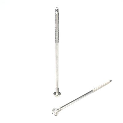 Cabeza de lavadora hex de zinc tornillos de auto-perforación de 150 mm para panel de sándwich doble hilo