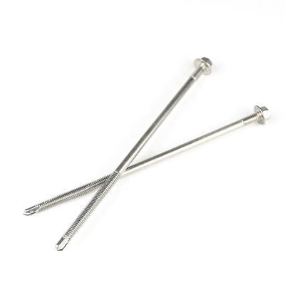 Cabeza de lavadora hex de zinc tornillos de auto-perforación de 150 mm para panel de sándwich doble hilo