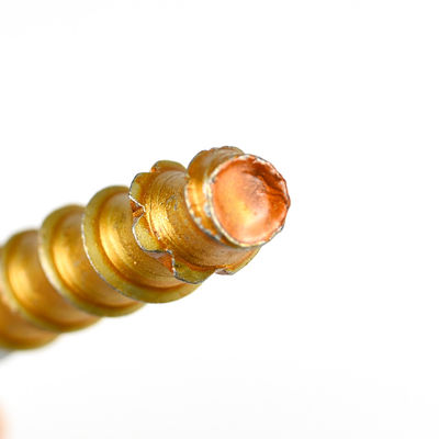 Cabeza plana acabado de horneado de oro 3/8' x4 pulgadas bi-metálico bi-metálico de hormigón de tornillo de anclaje