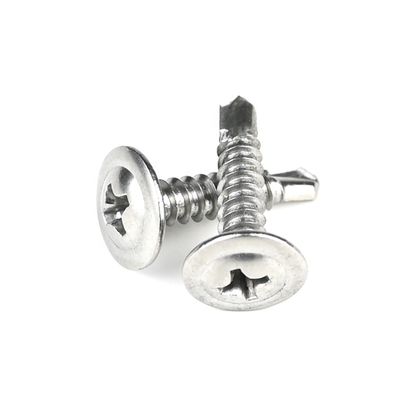 Cabeza de la oblea Phillips de acero inoxidable negro tornillos de perforación automática acero inoxidable