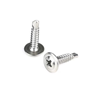 Cabeza de la oblea Phillips de acero inoxidable negro tornillos de perforación automática acero inoxidable